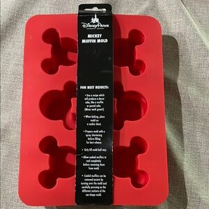 Disney Parks Red Mickey Muffin Mold